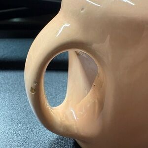 Peach Ceramic Sculptural Vase - Decorative Home Art